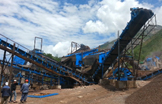 Work site of stone production line